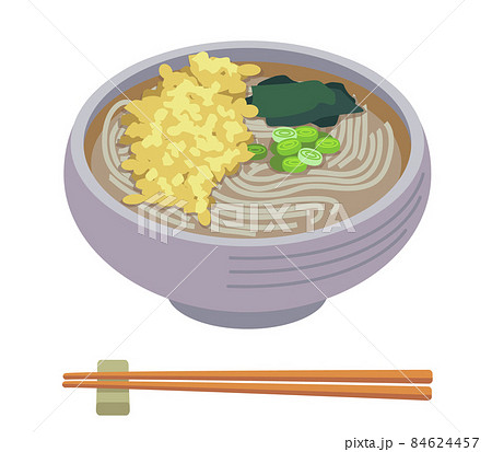 狸蕎麦と箸 ベクターイラスト 狸蕎麦と箸 ベクターイラスト 84624457