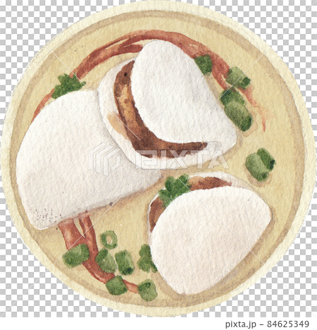 Hong Kong food and ingredients watercolor clipart png Hong Kong food and ingredients watercolor clipart png 84625349