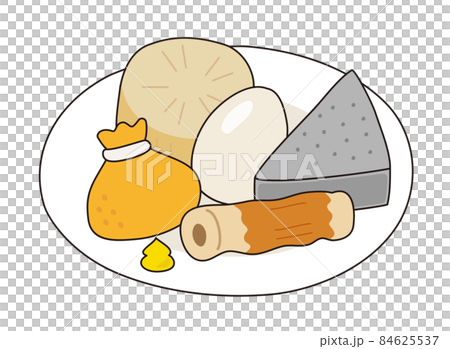 皿に盛られたおでん 84625537