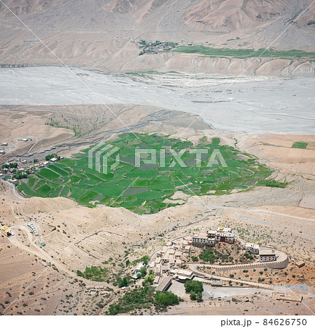 Aerial view of Buddhist temple monastery Key Aerial view of Buddhist temple monastery Key 84626750