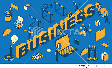 ビジネスに関する人やグッズのコンセプトイメージのアイソメイラスト 84628390