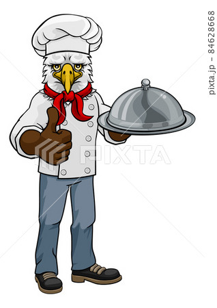 Eagle Chef Mascot Cartoon Character 84628668