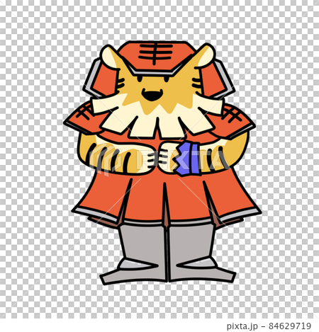 甲冑を着た虎イラスト　RPG風 84629719