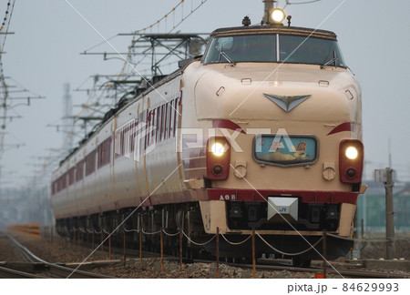 北陸本線　加賀笠間－美川　JR西日本　485系　A08編成（京都）　雷鳥 84629993