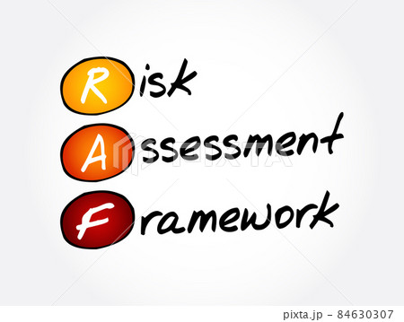 RAF - Risk Assessment Framework acronym, business concept background 84630307