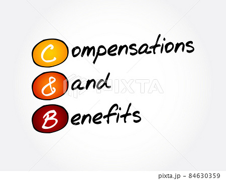 C and B - Compensations and Benefits acronym, business concept background 84630359