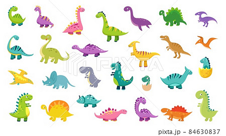 Cute Dinosaur Egg. Cartoon Dinos, Dinosaur Colorful Isolated Character.  Tyrannosaurus, Triceratop, Pterodactyl Stock Vector - Illustration of  lovely, dinosaur: 238745393