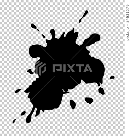 Illustration material of splashed ink_Splattered ink_Silhouette 84631579