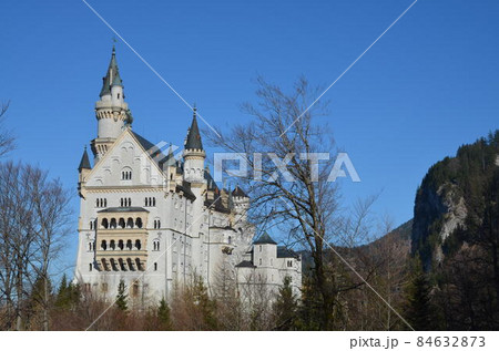 Castle Neuschwanstein at bright sunshine Castle Neuschwanstein at bright sunshine 84632873