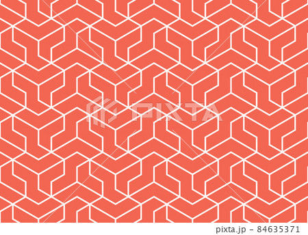 The geometric pattern with lines. Seamless vector background. White and pink texture. Graphic modern pattern. Simple lattice graphic design 84635371
