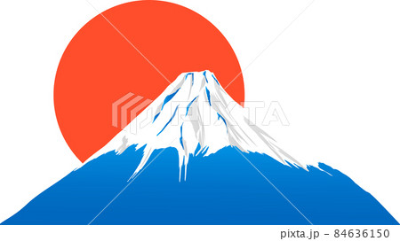 富士山の初日出透過 84636150