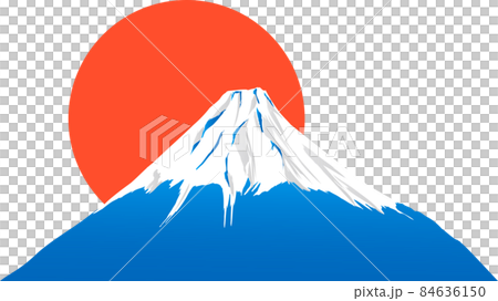 富士山の初日出透過 84636150