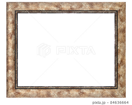 Old Vintage classic Golden Wooden mockup canvas frame 84636664