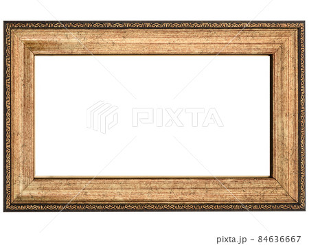 Old Vintage classic Golden Wooden mockup canvas frame isolated Old Vintage classic Golden Wooden mockup canvas frame isolated 84636667