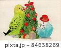 ミニツリーとセキセイインコ達 84638269