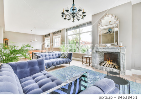 Stunning living room with plush comfy and plush sofas 84638451