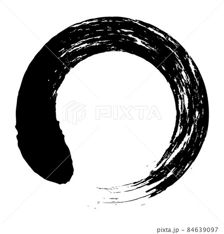 筆で書いた円 84639097