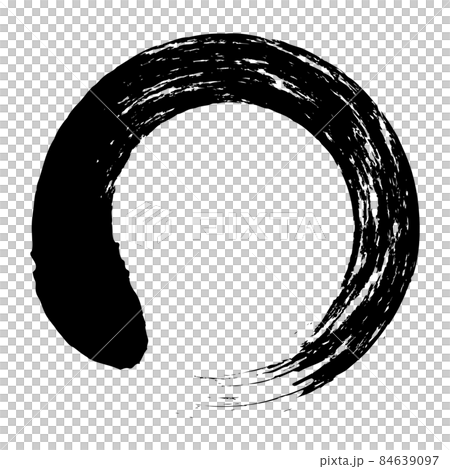 筆で書いた円 84639097
