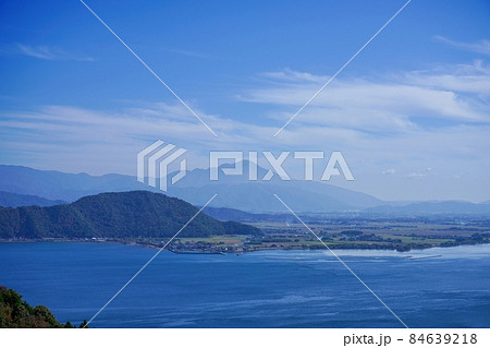 展望台から見た伊吹山の遠景＠滋賀 84639218