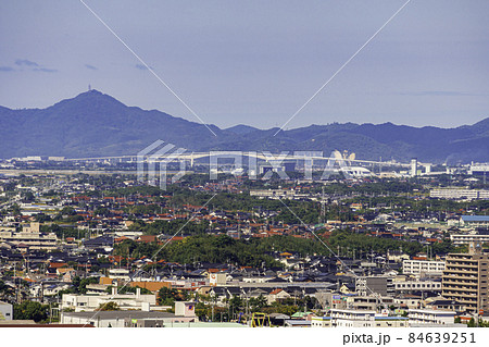 米子城跡から江島大橋の眺望　鳥取県米子市 84639251