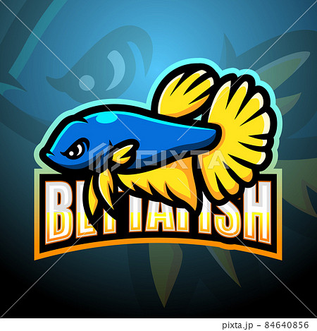 Betta fish mascot esport logo design Betta fish mascot esport logo design 84640856