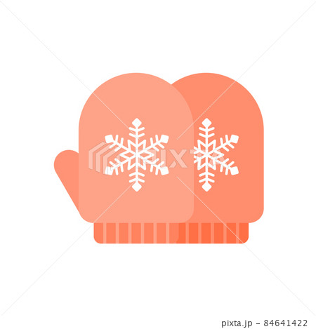 ひと組のかわいい手袋 - 冬のイメージ素材 - 赤・ピンク 84641422