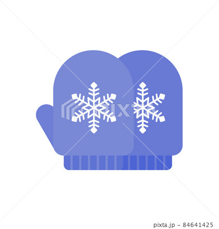 ひと組のかわいい手袋 - 冬のイメージ素材 - 青 84641425