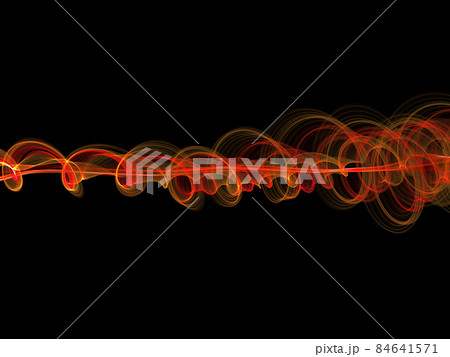 スパイラル状の赤色のライン 84641571
