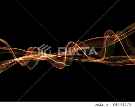 波状のオレンジ色のライン 84641572