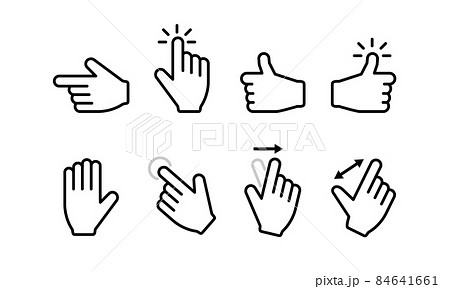いろいろな指のアイコン いろいろな指のアイコン 84641661