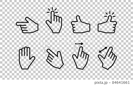 いろいろな指のアイコン いろいろな指のアイコン 84641661
