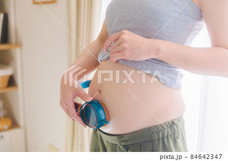 胎教　ヘッドフォン　妊婦　 84642347