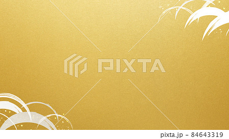 波と金箔の和風背景 波と金箔の和風背景 84643319