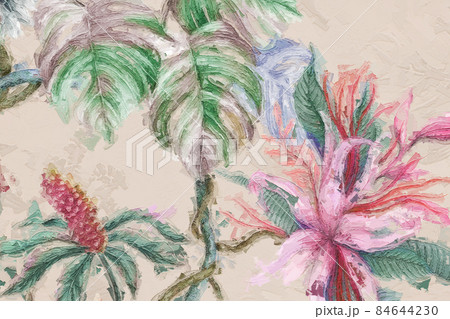 Beautiful oil painting flower illustration Beautiful oil painting flower illustration 84644230