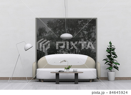 interior living room with sofa. 3D render 84645924