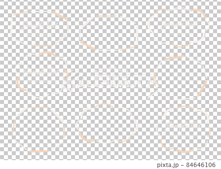 ゆるい感じのあしらい枠セット 淡い色 4 ゆるい感じのあしらい枠セット 淡い色 4 84646106