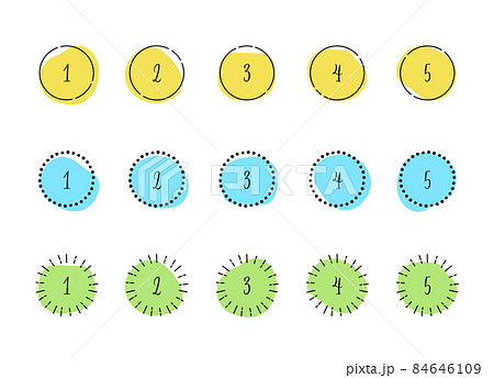 手描きのランキングバッチ　シンプル　3 84646109