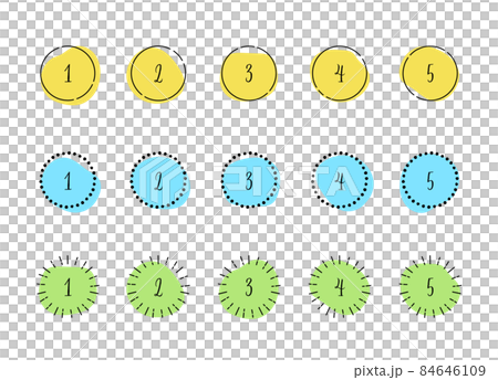 手描きのランキングバッチ　シンプル　3 84646109
