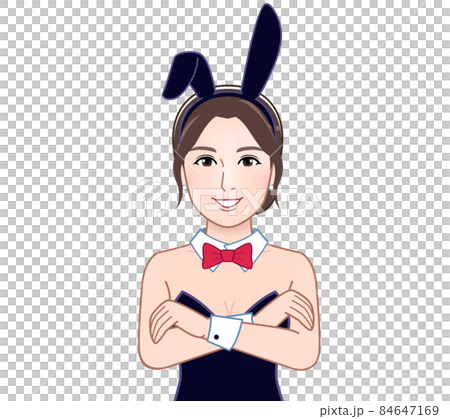 A woman dressed as a bunny girl A woman dressed as a bunny girl 84647169