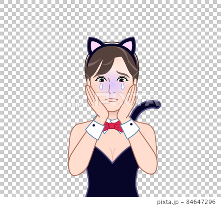 A woman dressed as a cat A woman dressed as a cat 84647296