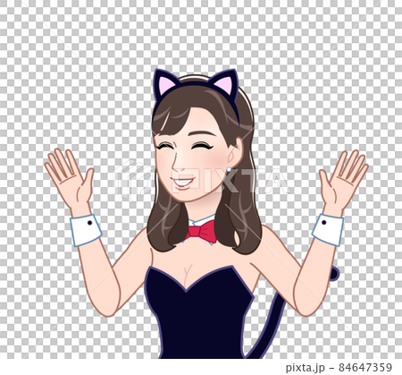 猫の格好をした女性 84647359