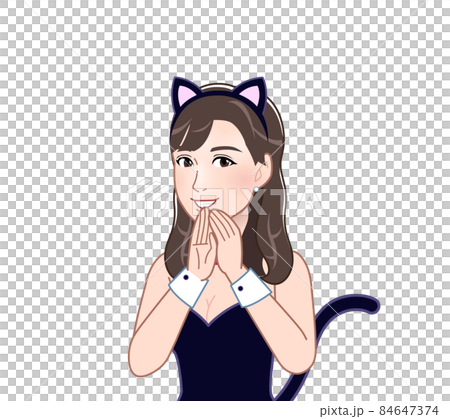 猫の格好をした女性 84647374