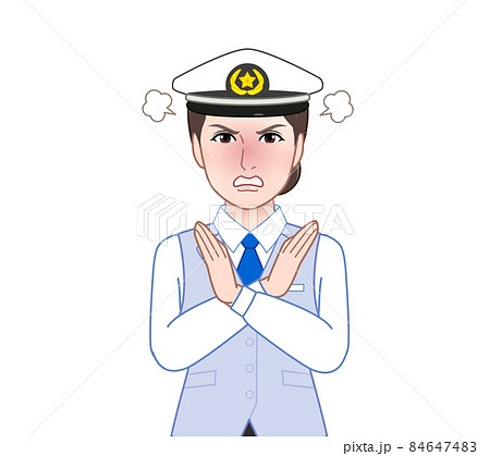 タクシー運転手の女性のイラスト素材