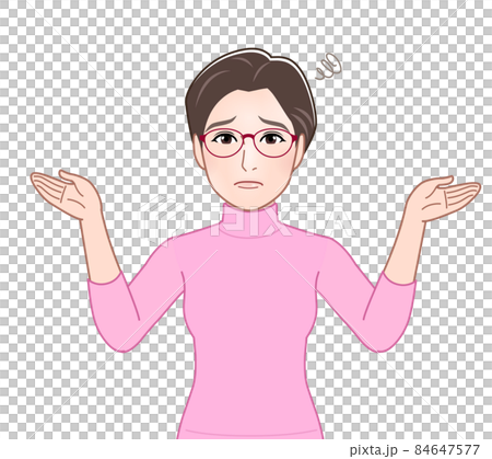 Aunt in a turtleneck wearing pink long sleeves Aunt in a turtleneck wearing pink long sleeves 84647577