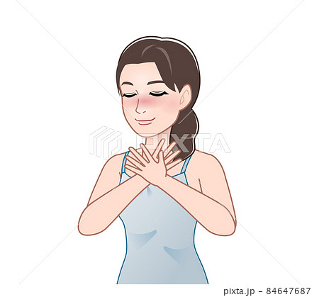 ネグリジェを着た女性 ネグリジェを着た女性 84647687