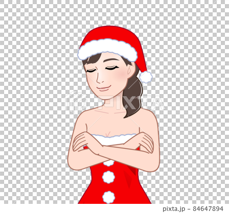 サンタコスプレをしている女性 サンタコスプレをしている女性 84647894