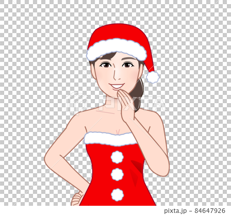 サンタコスプレをしている女性 84647926