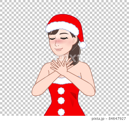 サンタコスプレをしている女性 84647927