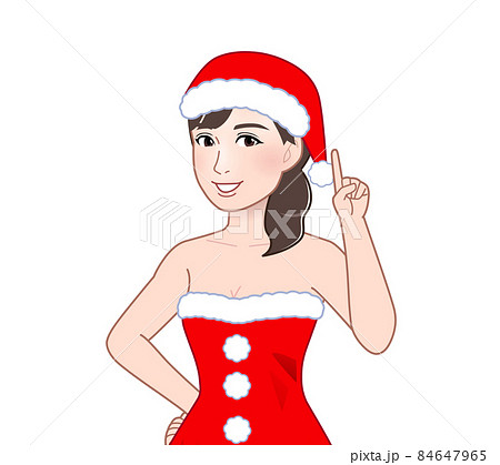 サンタコスプレをしている女性 84647965