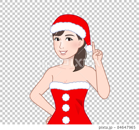 サンタコスプレをしている女性 84647965